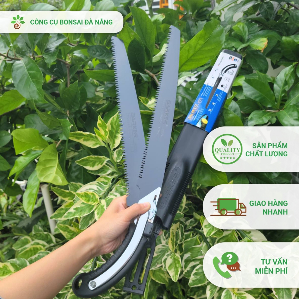 Bộ cưa cầm tay BARKER 350mm kèm lưỡi phụ và bao đựng [CDC-11] - Công cụ Bonsai Đà Nẵng
