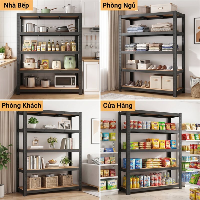 BMZAR Kệ sắt v lỗ Điều chỉnh chiều cao linh hoạt Kệ để đồ đa năng Tiện dụng hữu ích Lắp đặt không cần vít | BigBuy360 - bigbuy360.vn
