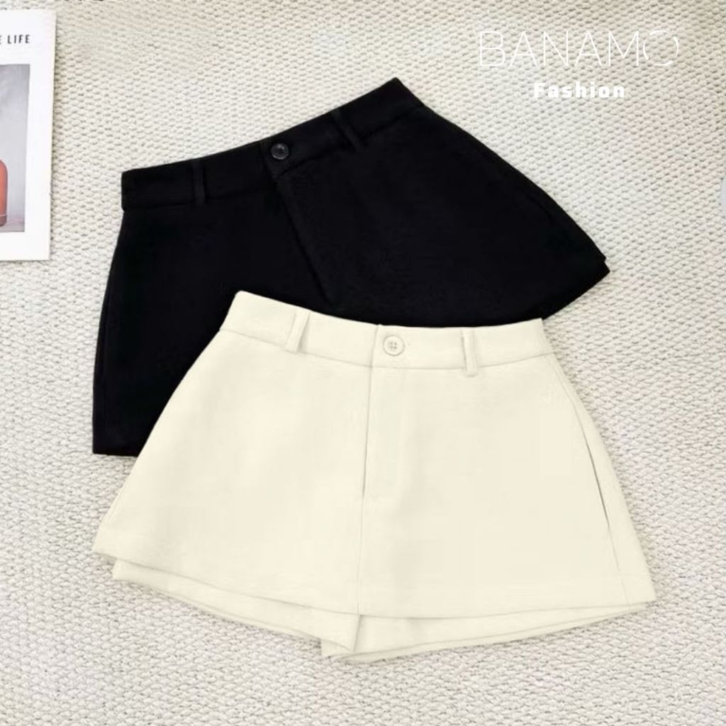 Quần váy nữ BIGSIZE Banamo Fashion chân váy ngắn chữ A cạp cao tôn dáng dễ phối đồ phong cách Hàn Quốc 594 | BigBuy360 - bigbuy360.vn