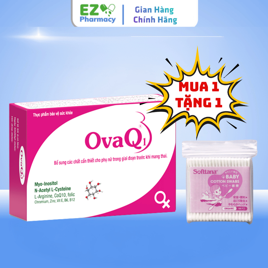 OvaQ1 Bổ sung các chất cần thiết cho phụ nữ đang trong giai đoạn chuẩn bị mang thai và tăng cường kh