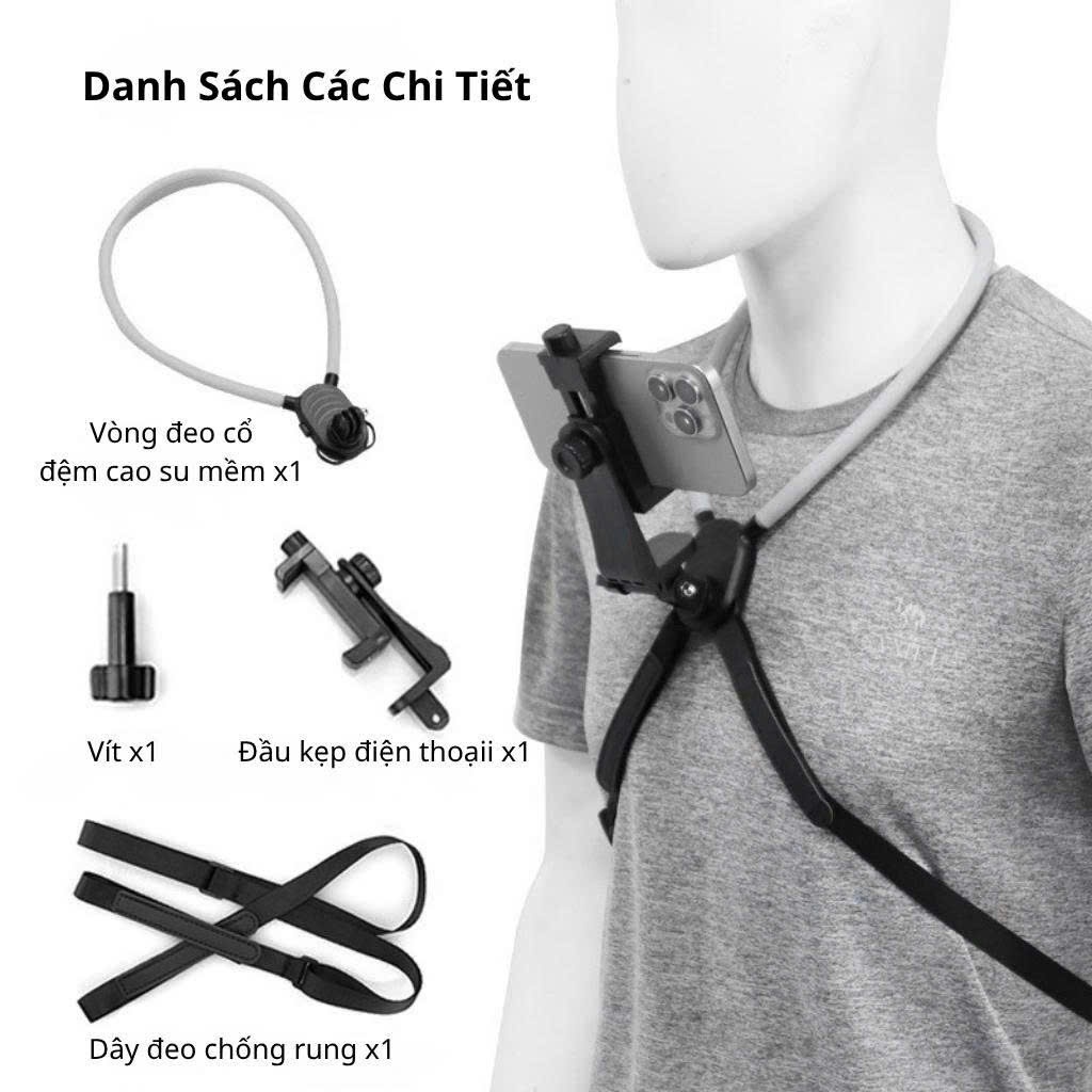 Vòng đeo trước ngực, có dây đai cố định gắn điện thoại, camera hành trình, gopro đa dạng mẫu mã City