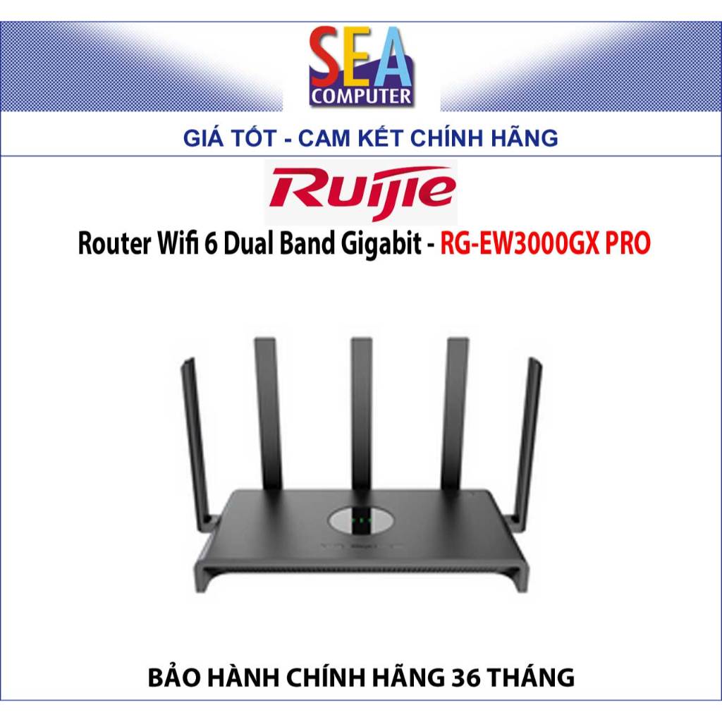 Bộ Phát Wifi 6 Ruijie Dual Band Gigabit - RG-EW3000GX PRO