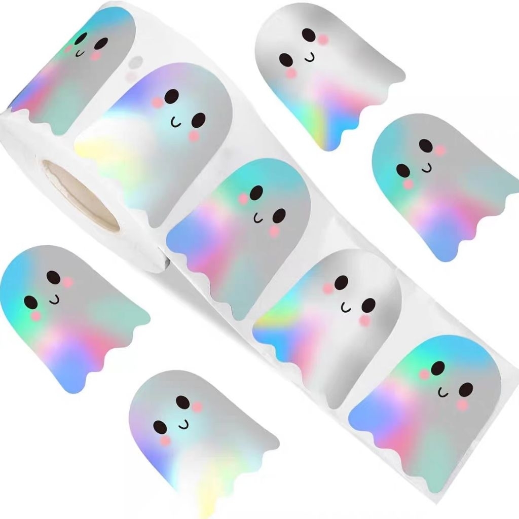 Cuộn 500 sticker Halloween hologram