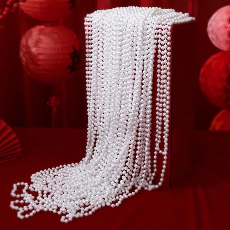 Dây Ngọc Trai ĐK 10mm Trang Trí Sự Kiện Tiệc Cưới, Decor Gallery, Làm Đạo Cụ Chụp Ảnh Studio