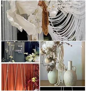 Dây Ngọc Trai ĐK 10mm Trang Trí Sự Kiện Tiệc Cưới, Decor Gallery, Làm Đạo Cụ Chụp Ảnh Studio