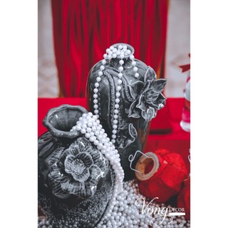 Dây Ngọc Trai ĐK 10mm Trang Trí Sự Kiện Tiệc Cưới, Decor Gallery, Làm Đạo Cụ Chụp Ảnh Studio