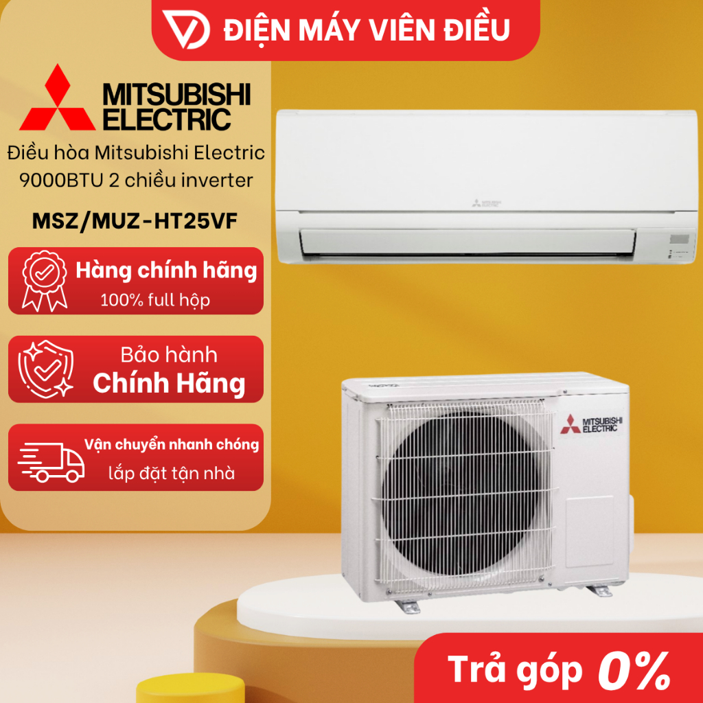 [FREESHIP NGHỆ AN] MSZ/MUZ-HT25VF - Máy lạnh / Điều hòa Mitsubishi Electric 2 chiều Inverter 1HP