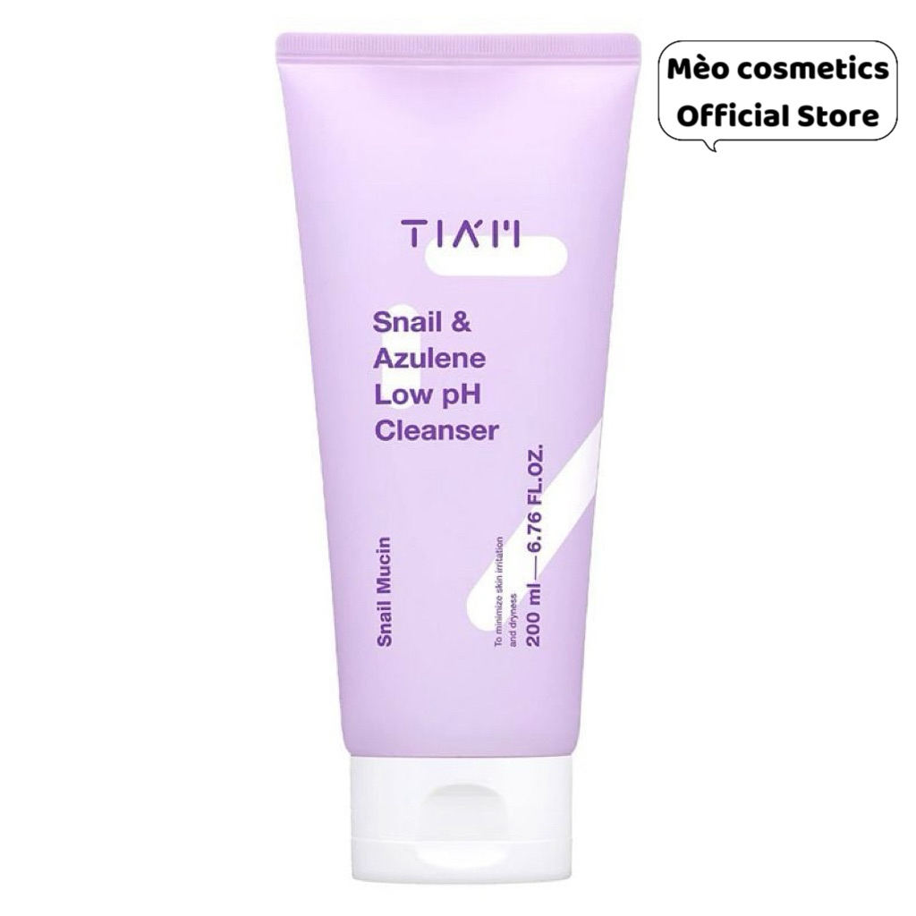 [CHÍNH HÃNG TEM PHỤ] Sữa rửa mặt Tiam Snail & Azulene Low PH Cleanser 200ml