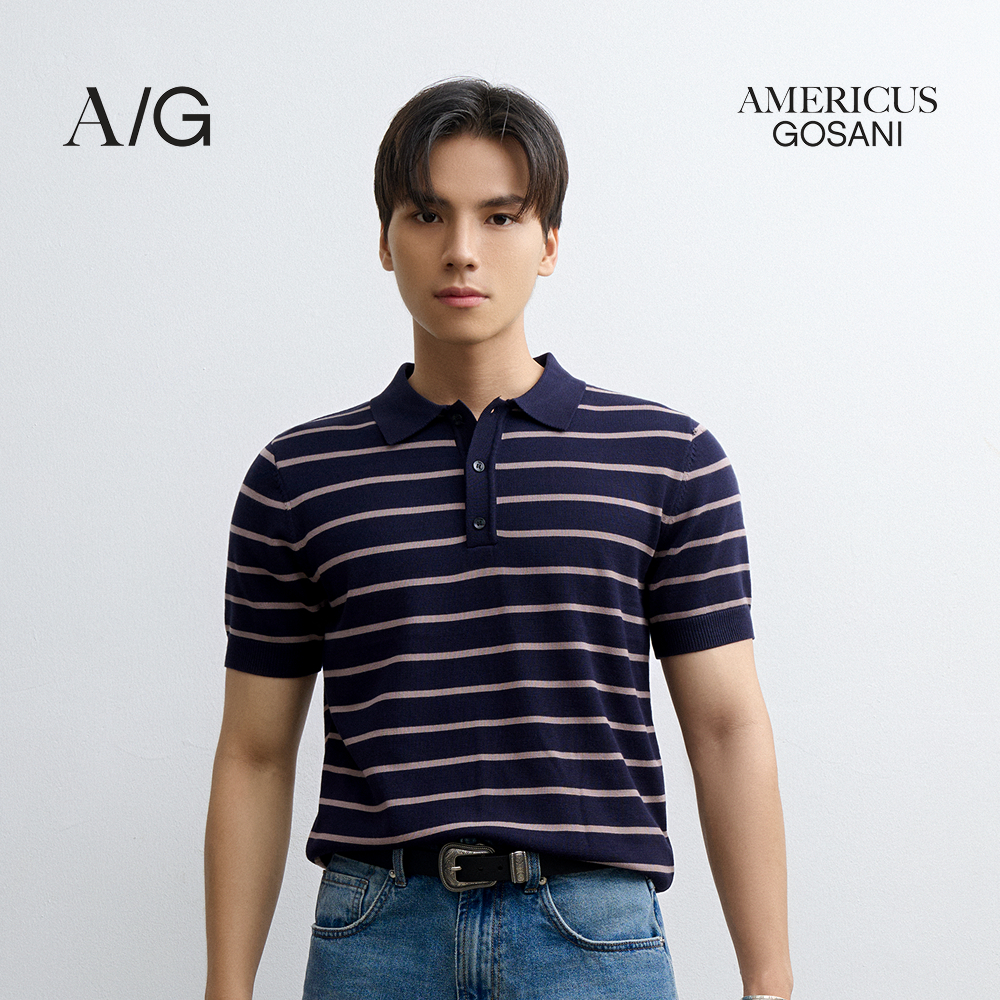 AG558 Áo Polo Dệt Kim Cao Cấp Americus Gosani Form Regular