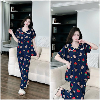 Bộ Bầu Bộ Sau Sinh - BỘ QDAC LANH CỔ SEN REN - 5 MÀU áo có vén tuti,quần có chun chỉnh{ Freeship }