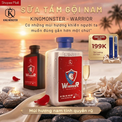 [CHÍNH HÃNG] Sữa tắm Nam WARRIOR KING MONSTER sữa tắm nam 8IN1 hương nước hoa thơm mát