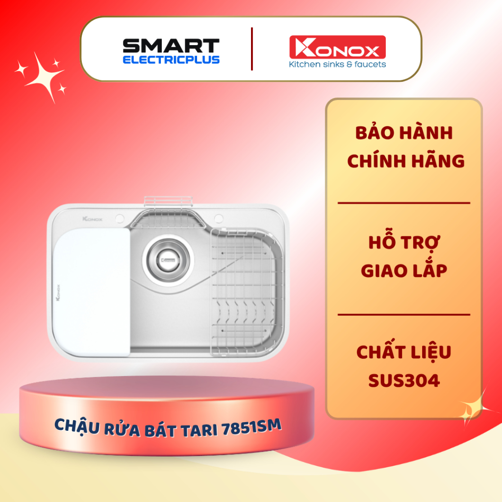 Chậu Rửa Bát Konox Tari 7851SM - Chống Xước, Chống Ồn Cao Cấp