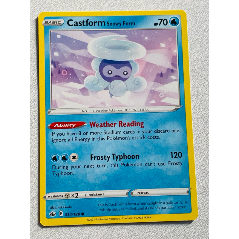 Castform Snowy Form Pokemon Card Common