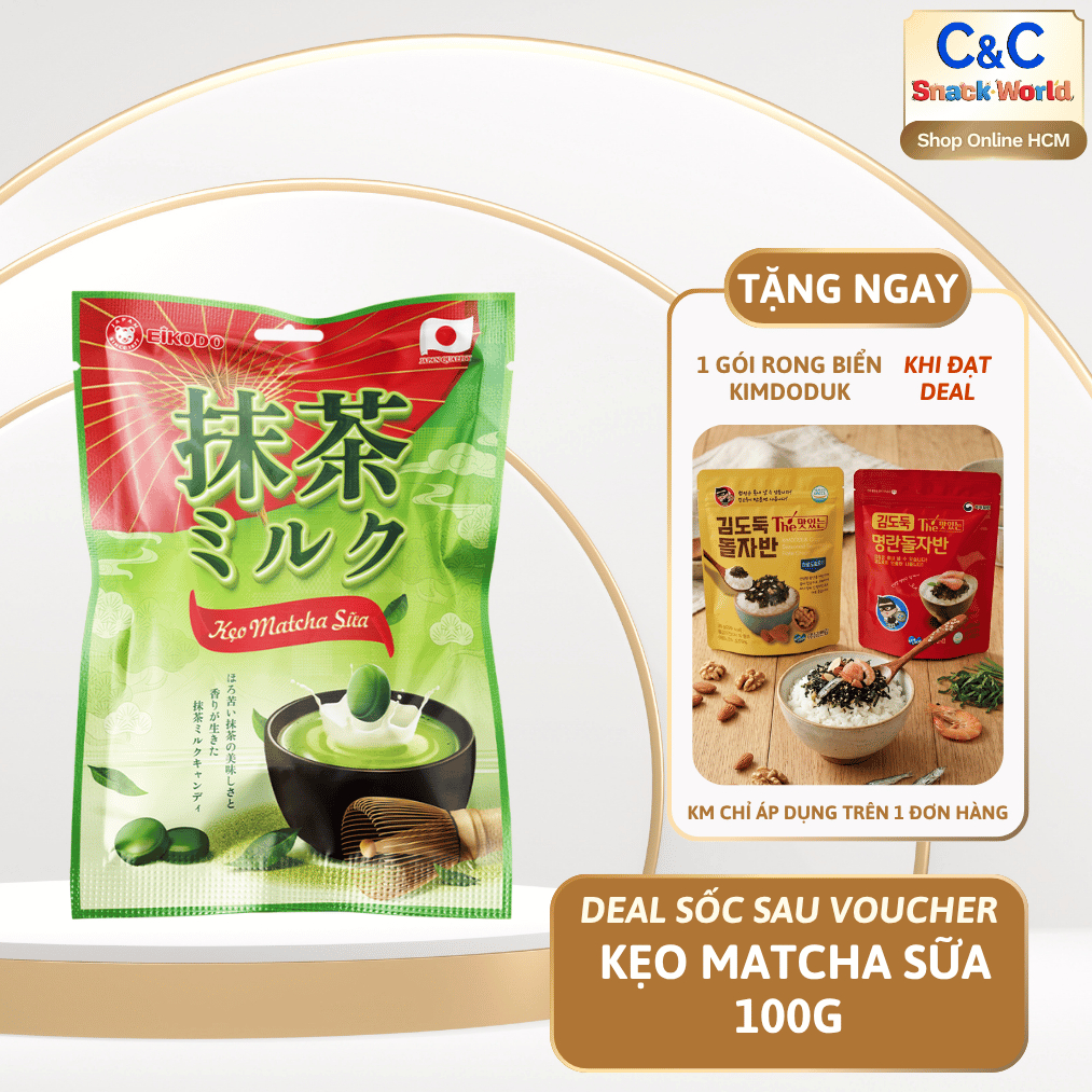 Kẹo Matcha Sữa - EIKODO gói 100gram