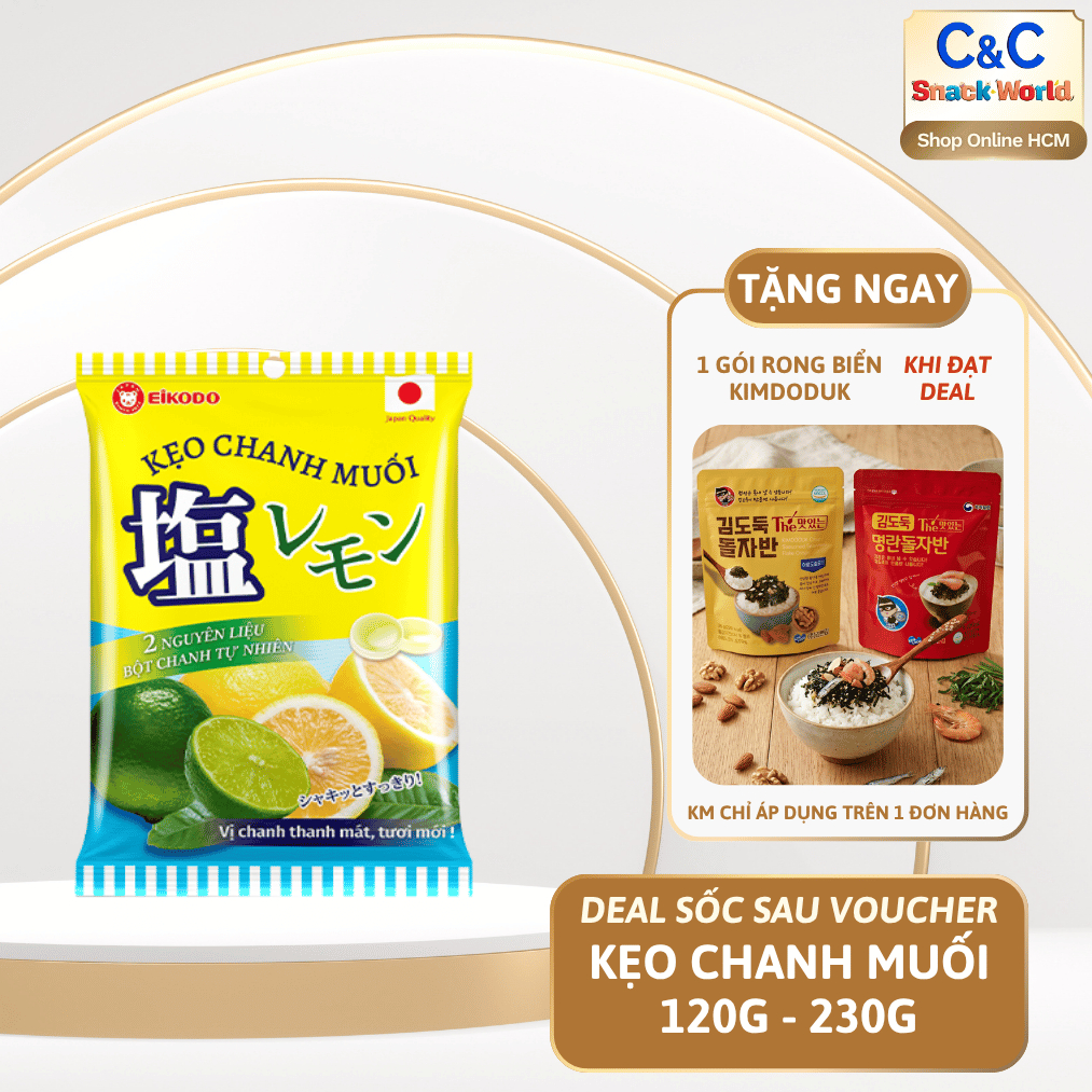 Kẹo Chanh Muối - EIKODO gói 120gram - 230gram