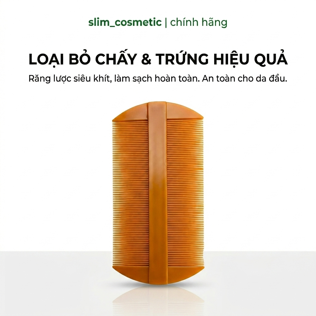 Lược Bí Chải Chấy Cho Bé - Lược Nhựa Dày 2 Mặt Răng Xít Chải Sạch Gàu Êm Da Đầu