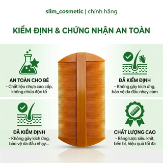Lược Bí Chải Chấy Cho Bé - Lược Nhựa Dày 2 Mặt Răng Xít Chải Sạch Gàu Êm Da Đầu