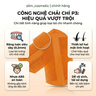 Lược Bí Chải Chấy Cho Bé - Lược Nhựa Dày 2 Mặt Răng Xít Chải Sạch Gàu Êm Da Đầu