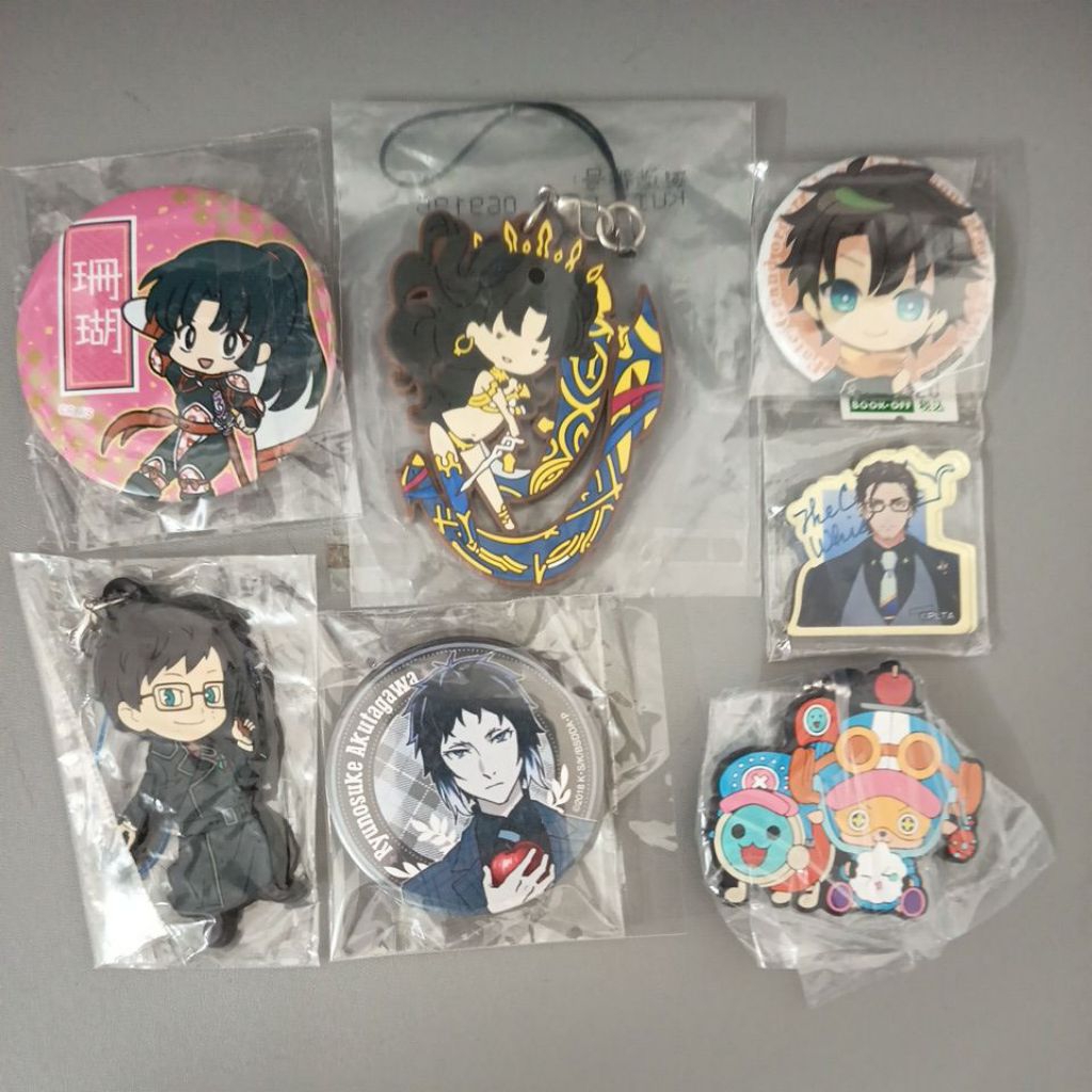 (fb rẻ hơn) móc khoá huy hiệu Bungo Stray Dogs;Paradox Live;Fate/Grand Order;Inuyasha;Blue Exorcist 