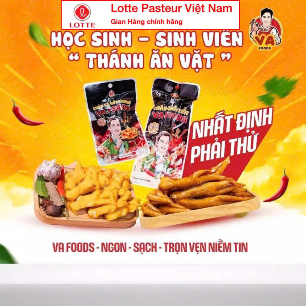Chân gà có xương VA FOODS thơm ngon dai giòn 40g hàng Việt đảm bảo vệ sinh an toàn thực phẩm