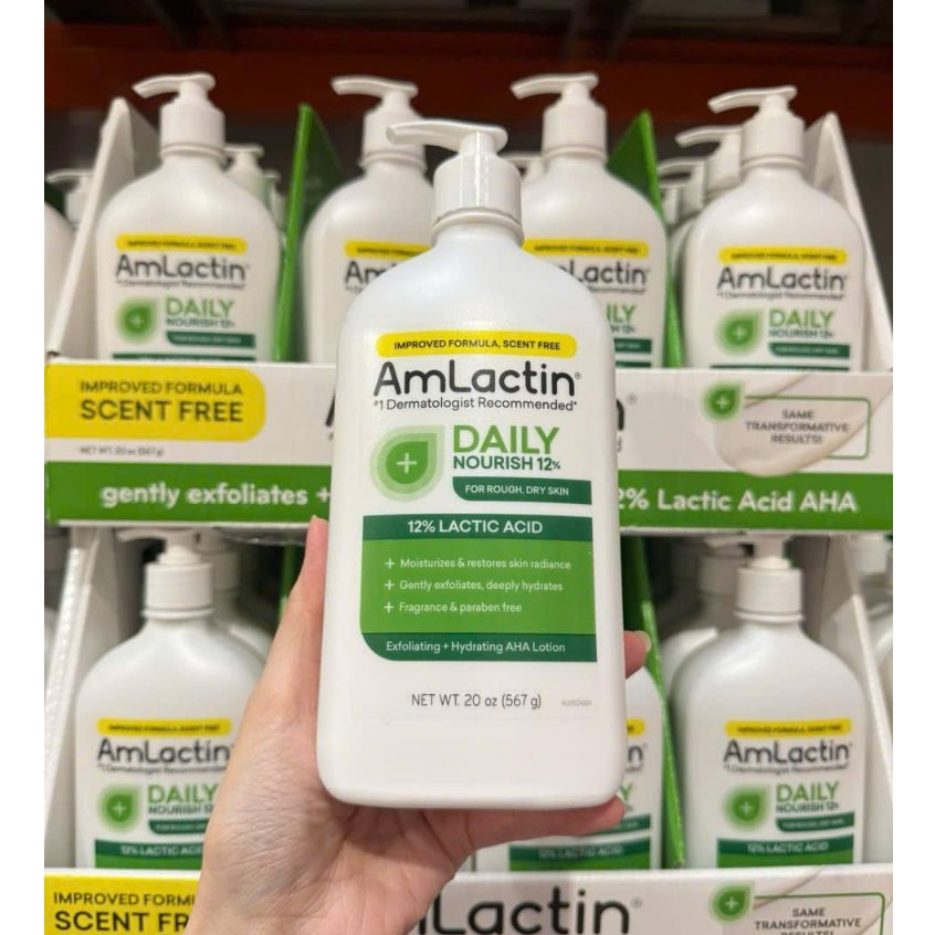 Sữa Dưỡng Thể AmLactin Daily Nourish 12% Exfoliating & Hydrating Lotion 567g | BigBuy360 - bigbuy360.vn