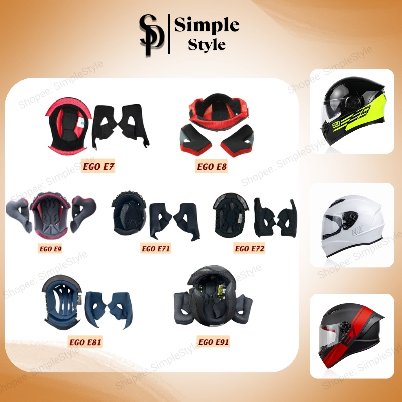 Các Loại Lót Mũ EGO Fullface - EGO E7, E8, E71, E72, E81, E82, E9, E91 (Không Gồm Mũ)