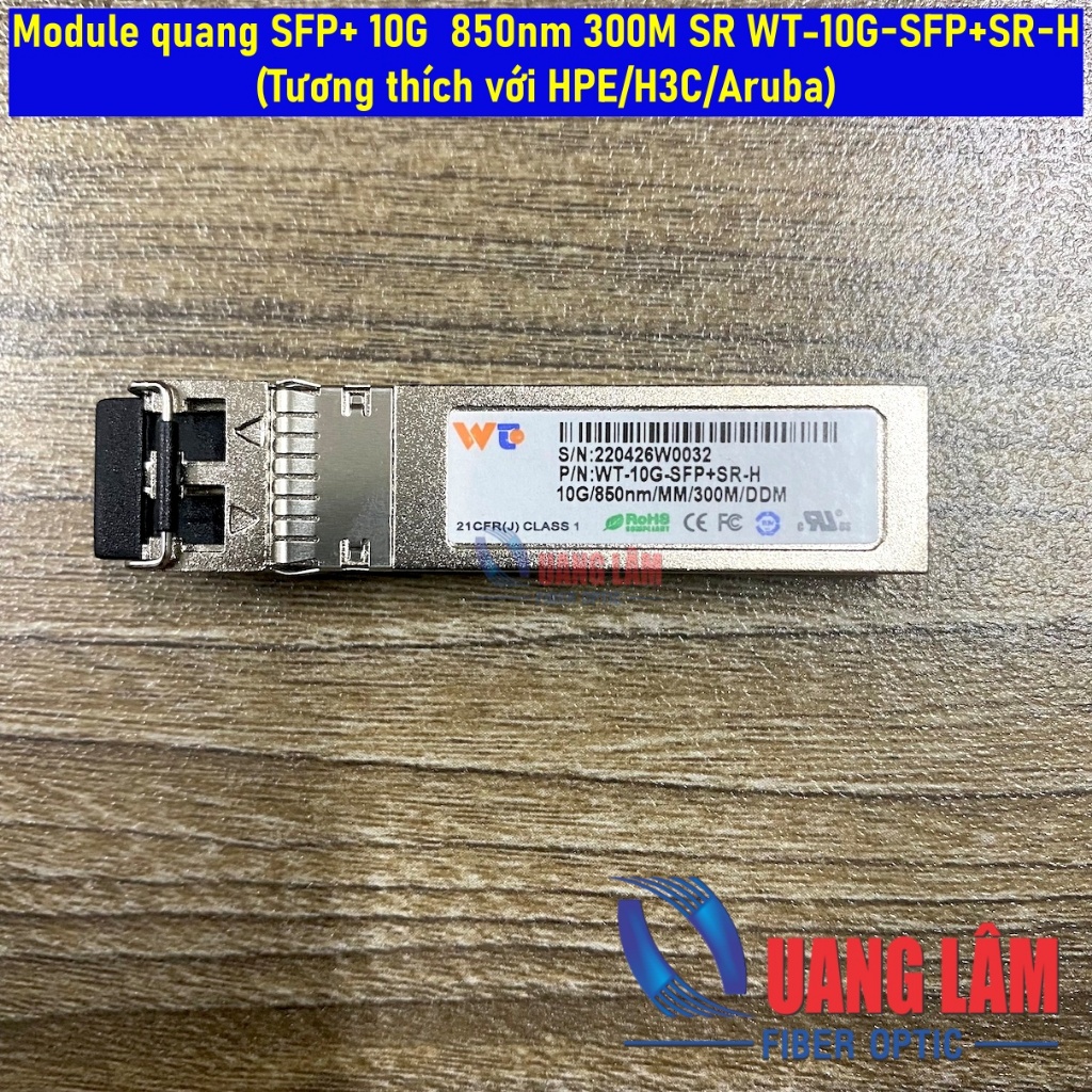 Module quang SFP+ 10G 850nm 300M SR (tương thích với HPE/H3C/Aruba) WT-10G-SFP+SR-H WINTOP