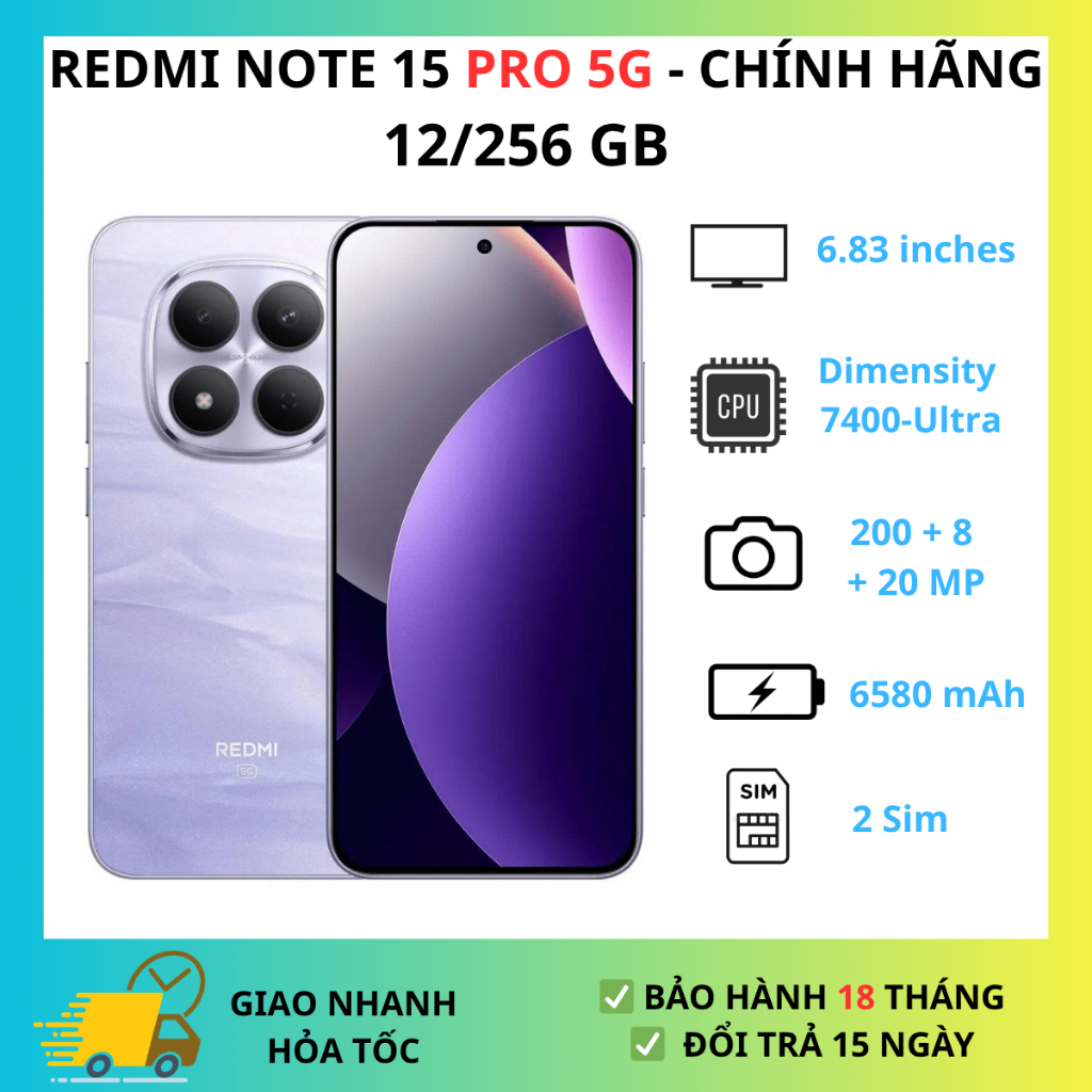 Điện Thoại Xiaomi Redmi Note 15 Pro 5G 12/256GB  - 8/256GB Chính Hãng | BigBuy360 - bigbuy360.vn