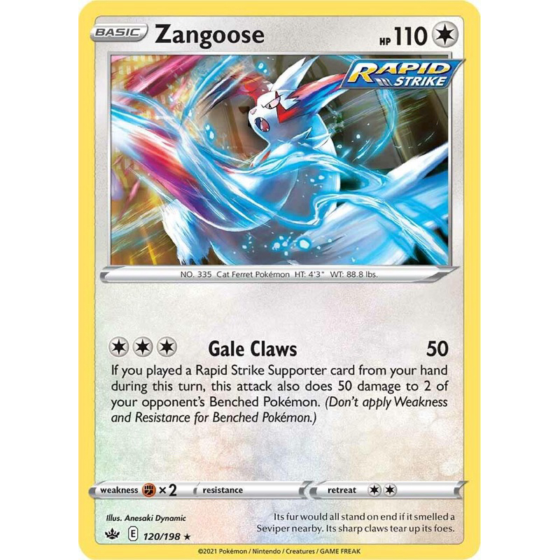 Zangoose 120/198 Pokemon Card TCG