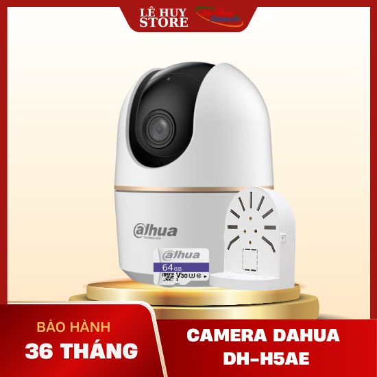 Camera DAHUA DH-H5AE 5MP + Thẻ Nhớ 64GB DAHUA + Chân Đế - Hàng Chính Hãng