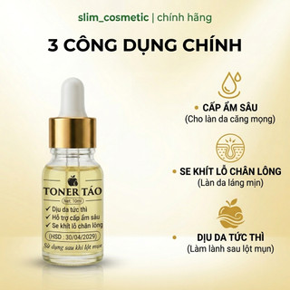 Toner Dấm Táo Cân Bằng Se Khít Lỗ Chân Lông Giảm Mụn, Phục Hồi Làm Dịu Da
