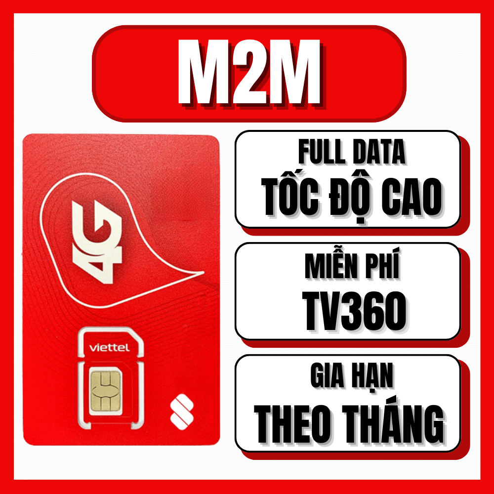 SIM SINH VIÊN - Sim Data Viettel M2M Đăng Ký Gói Data Vào Mạng Tốc Độ Cao Dùng Toàn Quốc