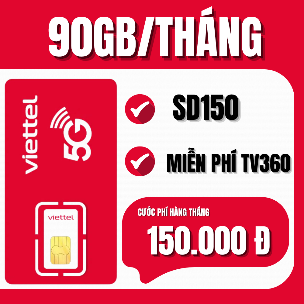 FREE 3GB/NGÀY - Sim Viettel M2M Tặng Gói Cước Khủng Vào Mạng Thả Ga SD150 SD120 SD90