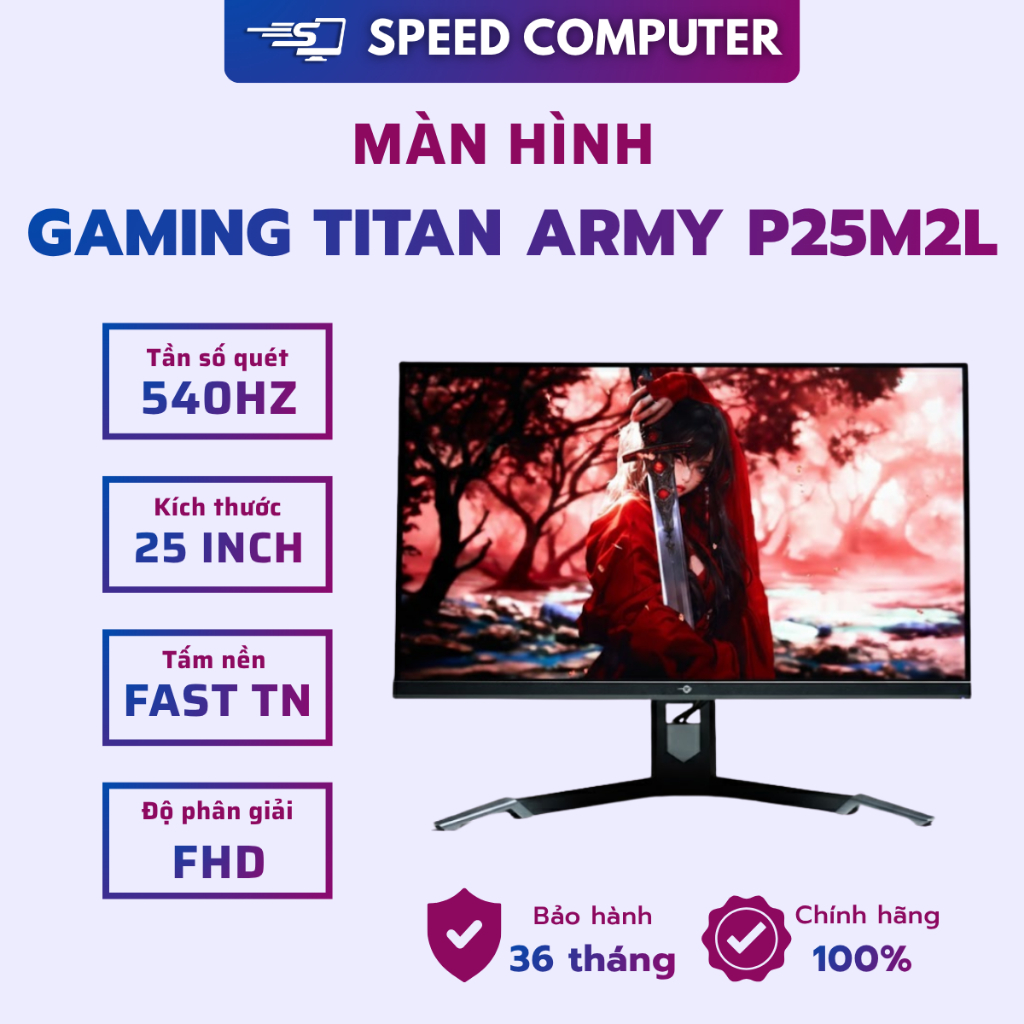 Màn Hình Gaming TITAN P25M2L (FHD / 540HZ / FAST TN) Mới , Chính Hãng 100% . BH 36 tháng