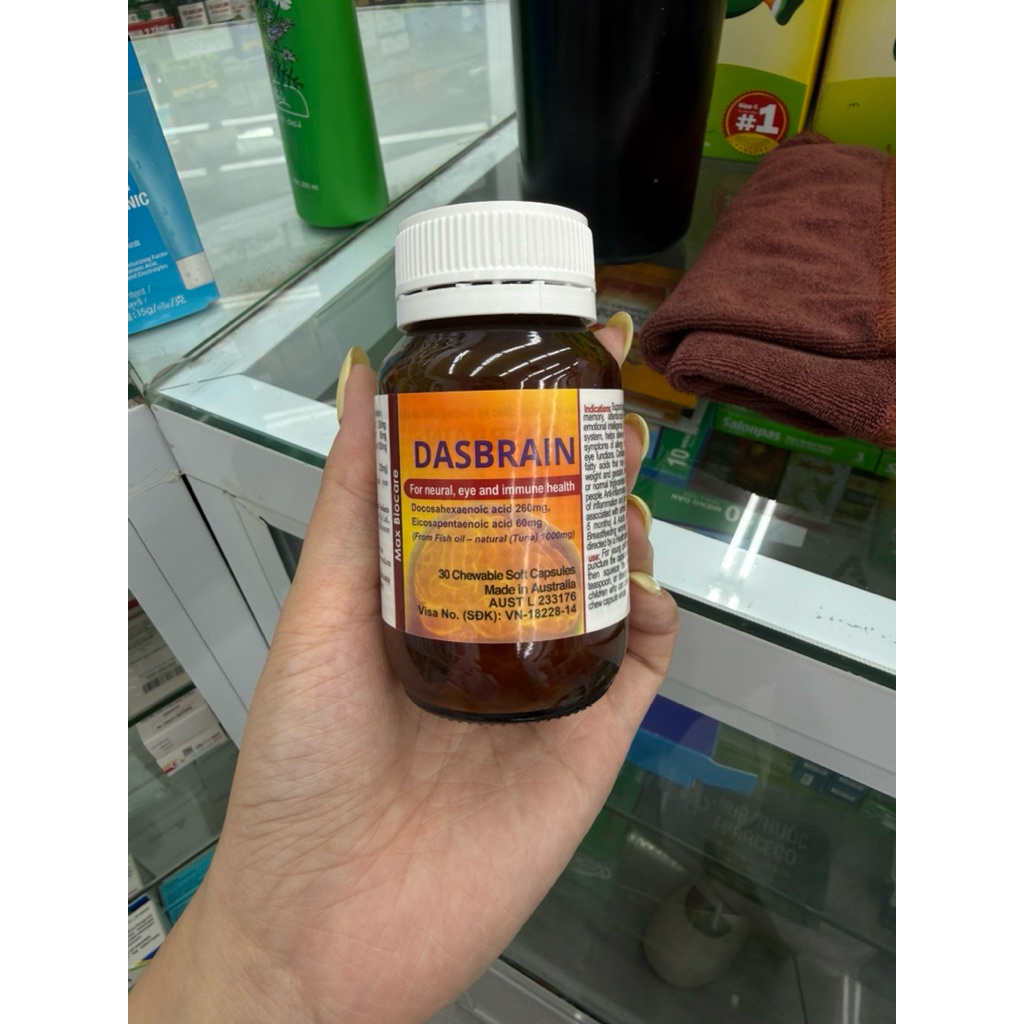 [DR.HANH] Dasbrain bổ sung DHA, EPA, omega 3 - bổ mắt , bổ não, tăng cường miễn dịch( Lọ 30 viên)