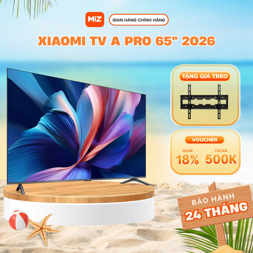 Tivi Xiaomi A Pro 65 Inch 2026 Google TV, Độ Phân Giải 4K - Hàng Chính Hãng - Bảo Hành 2 Năm