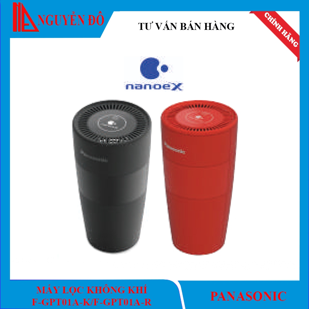 Máy lọc không khí khử mùi Panasonic F-GPT01A-K/ F-GPT01A-R có 2 màu đỏ/đen, với công nghệ lọc nanoe™