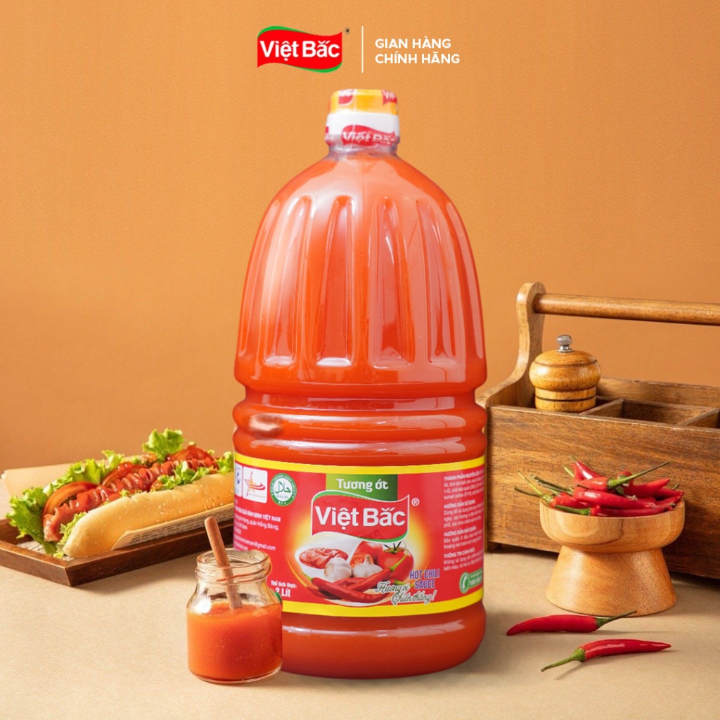 TƯƠNG ỚT VIỆT BẮC CAN 2L – TƯƠNG ỚT CAY NGON, GIÁ TỐT CHO QUÁN ĂN & GIA ĐÌNH