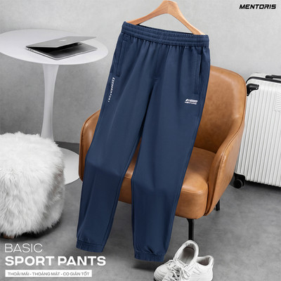 Quần Jogger Nam MENTORIS Vải Gió Premium, Form Thể Thao, Co Giãn Linh Hoạt, Vận Động Thoải Mái MADC25W002