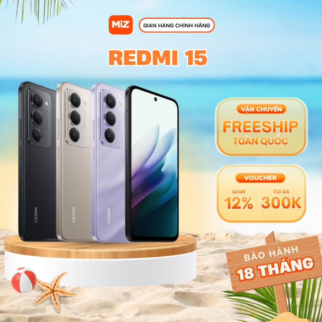 Điện Thoại Xiaomi Redmi 15 6/128GB - 8/128GB Bản Quốc Tế - Bảo hành 18 Tháng
