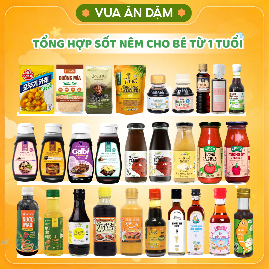 Tổng Hợp Sốt Nêm TERIYAKI, DẦU HÀO, KABAZAKI, MẬT THNOT / Gia Vị Nấu Ăn Cho Bé Từ 1 Tuổi