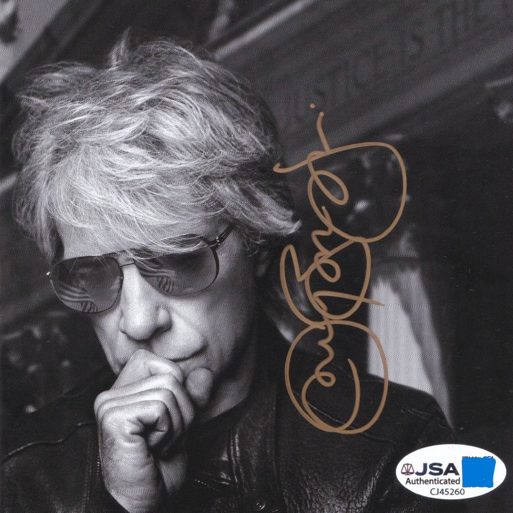 Chữ ký tay Jon Bon Jovi (12x12cm) có chứng nhận