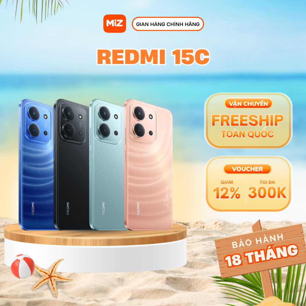 Điện Thoại Xiaomi Redmi 15C 4/128GB - 6/128GB - Bản Quốc Tế - Bảo Hành Chính Hãng 18 Tháng