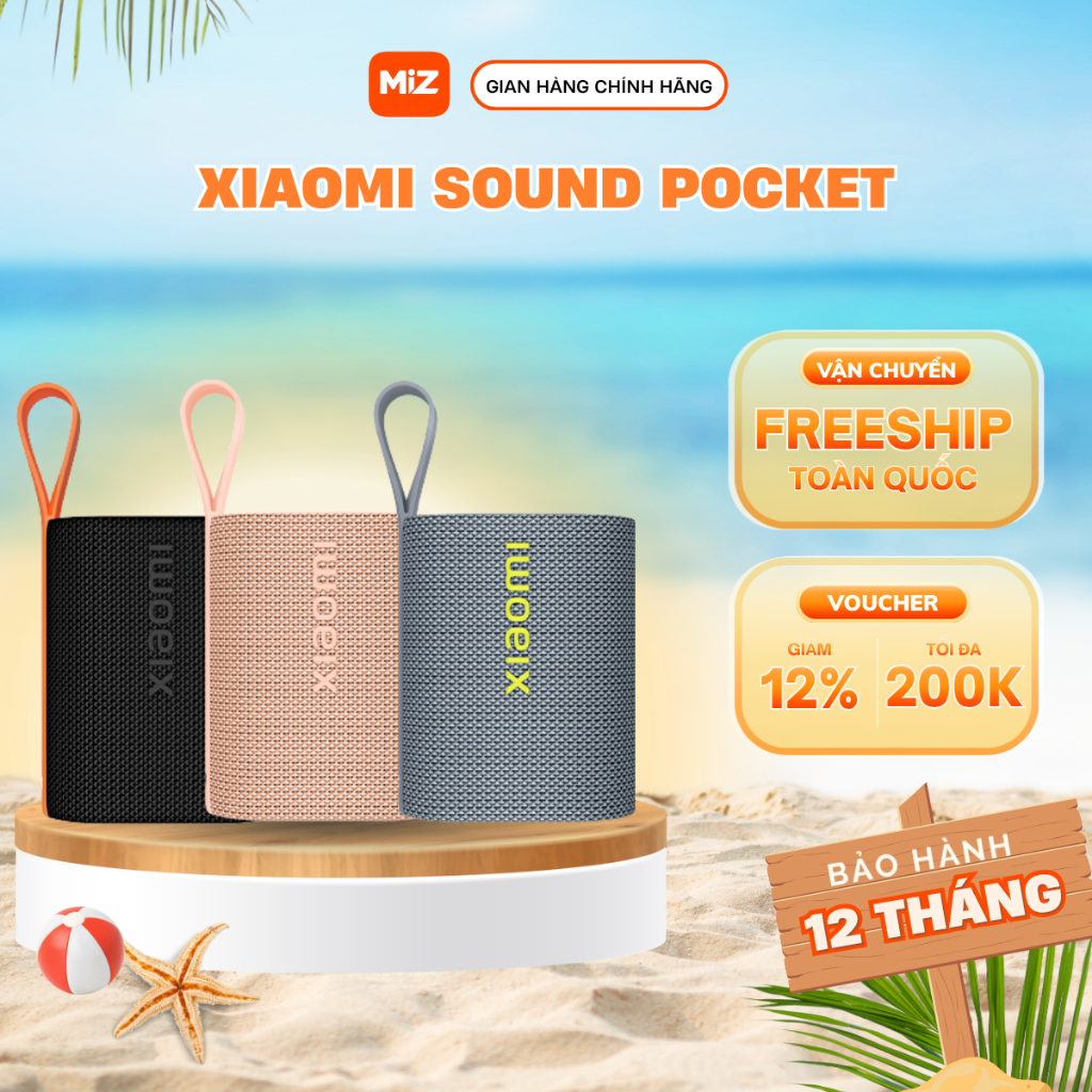 Loa Bluetooth Mini Bỏ Túi Xiaomi Sound Pocket - Chống nước - Đàm Thoại - Chính Hãng BH 12 Tháng