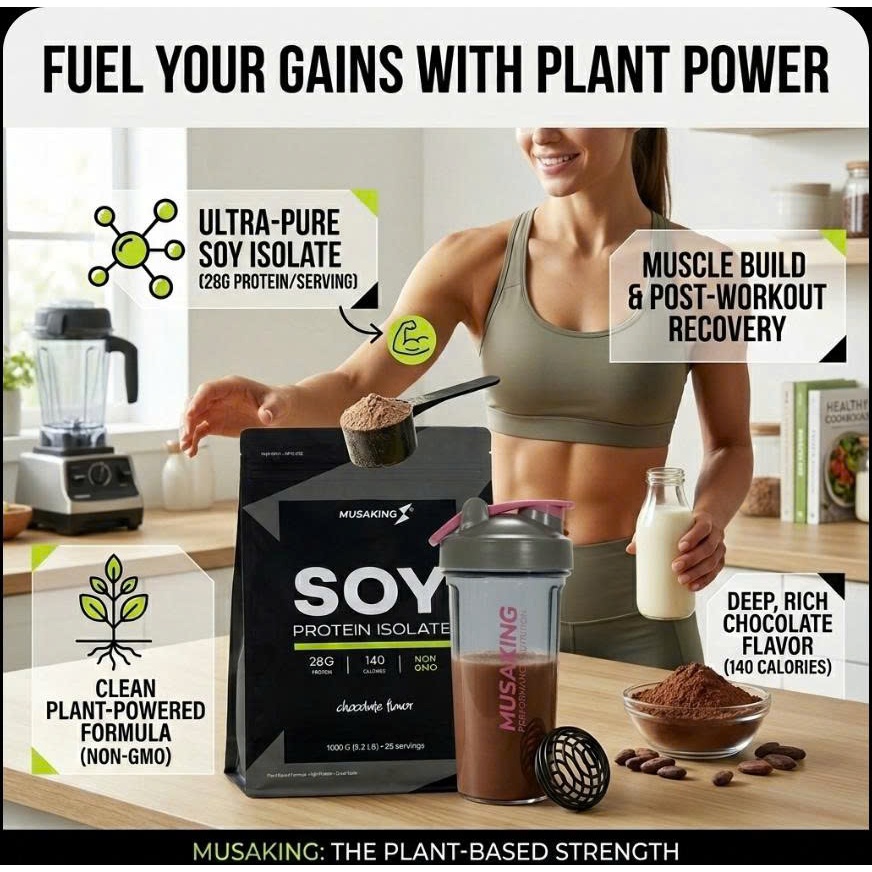 BỘT SỮA THỰC VẬT- SOY PROTEIN ISOLATE MUSAKING TÚI 1KG