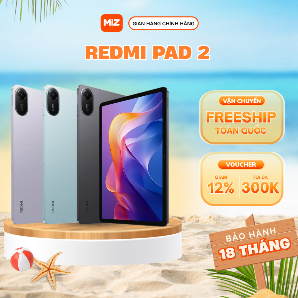 Máy tính bảng Xiaomi Redmi Pad 2 WIFI 4/128GB - 6/128GB - 8/256GB - Chính hãng bảo hành 18 tháng
