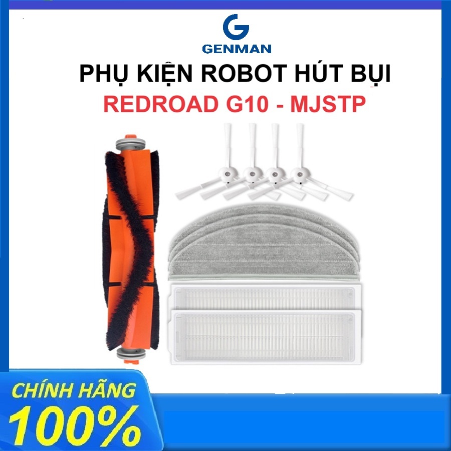 Phụ kiện robot hút bụi Redroad G10, MJSTP - Chổi chính, Lọc Hepa, Khăn lau, Chổi cạnh