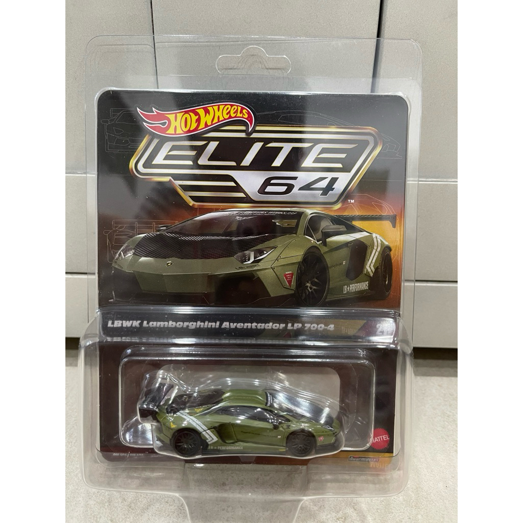 Xe mô hình đồ chơi bánh cao su Hotwheels 1:64 PREMIUM - ELITE 64 - LBWK Lamborghini Aventador LP 700