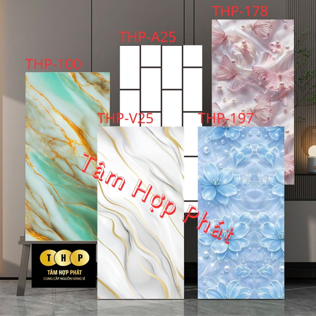 Combo 50 tấm xốp THP phủ nhựa PVC ốp tường sẵn keo,kt 60x30cm dán tường ,dễ dàng vệ sinh