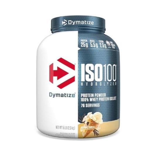 Xách tay us - Sữa tăng cơ Dymatize ISO 100 Whey Protein Isolate 5lb (2.3kg), hỗ trợ tập gym, phát tr
